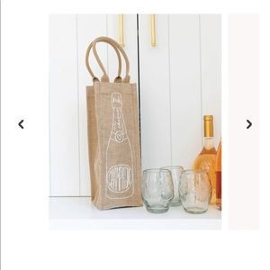 Champagne wine gift bag market tote from the little market